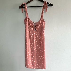 LA Hearts Pink Keyhole Daisy Mini Dress S